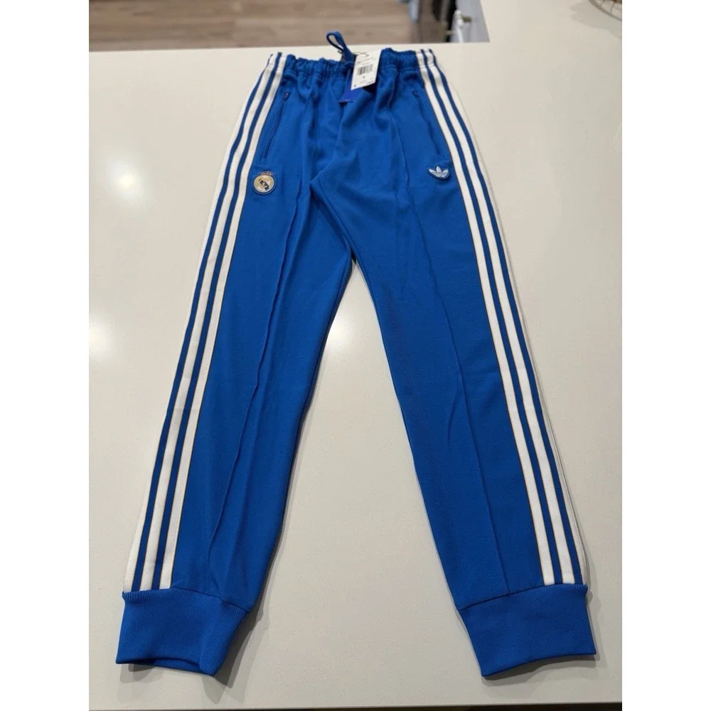 Adidas Real Madrid Terrace Icons Track Pants JN3057 Mens Medium Blue NWT